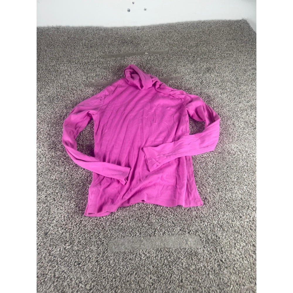 Lauren Ralph Lauren Petite Long Sleeve Turtleneck Womens Pink Cotton Logo - P/S